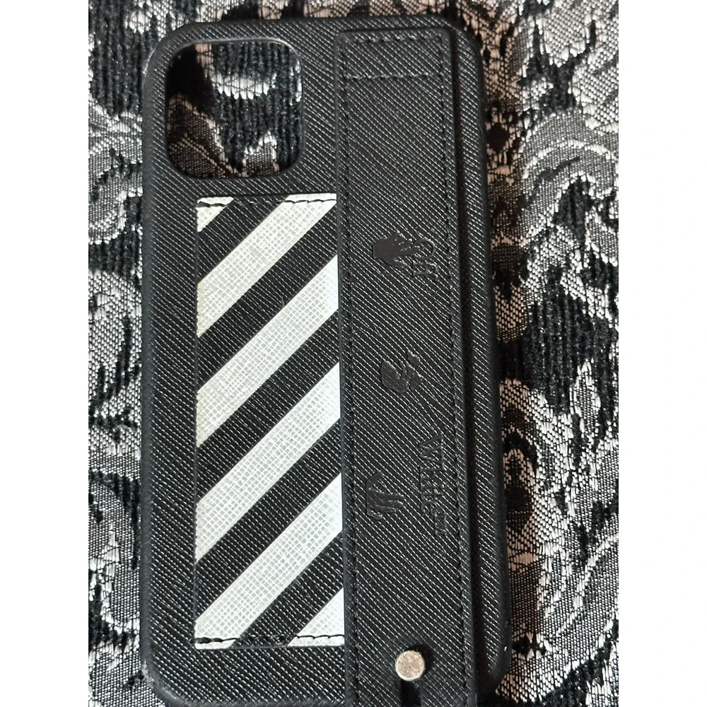 Off-White Virgil Abloh Case iPhone 12 Pro Max Black‎ Striped Designer Logo Box